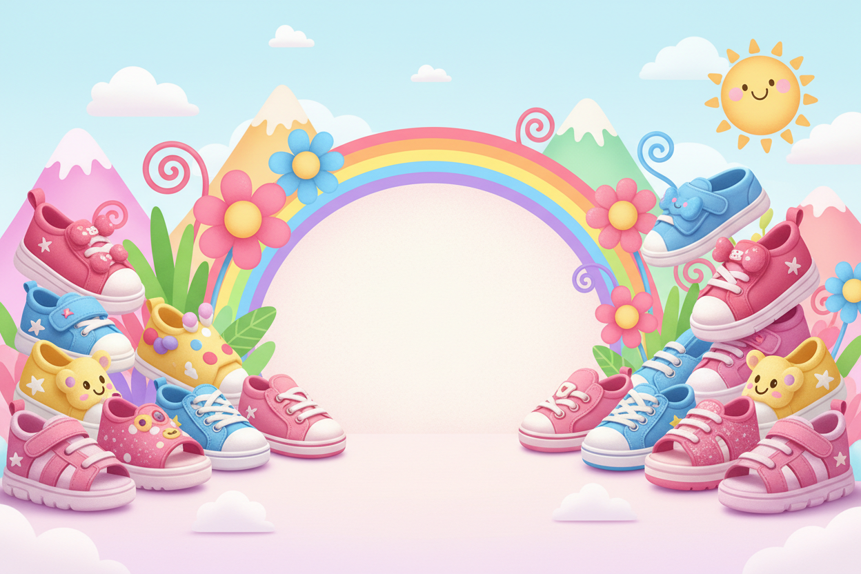 Colorful Kids' Shoe Store Hero Banner